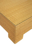 Square Wicker Coffee Table by Milling Road / Baker, 40 x 40
