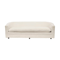 Custom Sofa on Casters in Cream Boucle #2- Two available