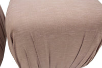 Pair of Pouff Ottomans in Light Mauve