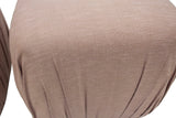 Pair of Pouff Ottomans in Light Mauve