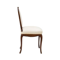 French Style Side Chair with Carved Frame