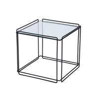 Max Sauze Isosceles End Table with Glass Top by Atrow