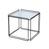 Max Sauze Isosceles End Table with Glass Top by Atrow