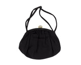 1960s Vintage Silk Handbag with Rhinestone Closure