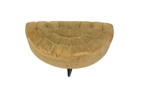 Tufted Demilune Ottoman by Dunbar with Fluted Legs