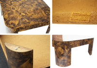Rounded 1980s Coffee Table in Penshell Laminate