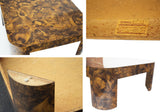 Rounded 1980s Coffee Table in Penshell Laminate