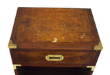 Burlwood Campaign Nightstand by Hekman