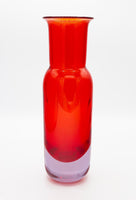 Large Red Art Glass Vase