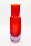 Large Red Italian Art Glass Vase