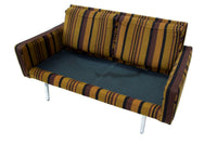 Angular Midcentury Modern 1970s Loveseat by Wolverine Furniture, 55"W