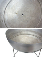 Large Spun Aluminum 2 Piece Planter by Hugh Acton 20 in Dia