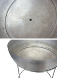 Large Spun Aluminum 2 Piece Planter by Hugh Acton 20 in Dia