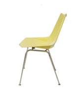 Paul McCobb Faceted Form Origami Yellow Fiberglass Dining Chairs, S/6 by St John
