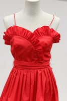 Vintage Red Satin Ruffled Betty Boop Dancing Emoji Dress Size 0-2