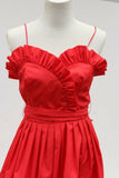 Vintage Red Satin Ruffled Betty Boop Dancing Emoji Dress Size 0-2