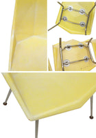 Paul McCobb Faceted Form Origami Yellow Fiberglass Dining Chairs, S/6 by St John