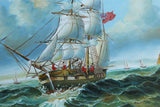 Painting of a Seafaring Ship in Biggs & Sons Frame