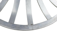 Pair of Round Tulip Style Aluminum Ottomans by Russell Woodard