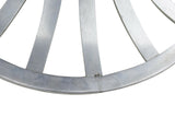 Pair of Round Tulip Style Aluminum Ottomans by Russell Woodard