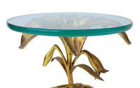 Gilt Lily Side Table by Arthur Court Hollywood Regency