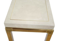 Ming Style Brass and Ivory End Table by Mastercraft