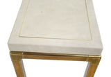 Ming Style Brass and Ivory End Table by Mastercraft