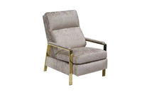 Milo Baughman Style Brass Frame Recliner by Bradington Young