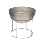 Large Spun Aluminum 2 Piece Planter by Hugh Acton 20 in Dia