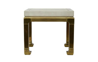 Ming Style Brass and Ivory End Table by Mastercraft