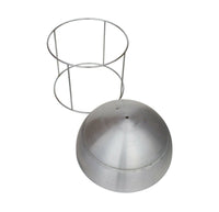 Large Spun Aluminum 2 Piece Planter by Hugh Acton 20 in Dia