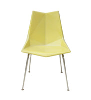 Paul McCobb Faceted Form Origami Yellow Fiberglass Dining Chairs, S/6 by St John