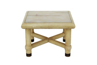 Vintage Square X Base Onyx Top Side Drinks Table