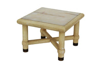 Vintage Square X Base Onyx Top Side Drinks Table