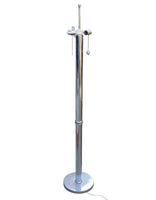 Cylindrical Hollywood Regency Chrome Floor Lamp