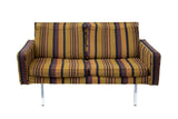 Angular Midcentury Modern 1970s Loveseat by Wolverine Furniture, 55"W