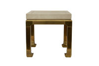 Ming Style Brass and Ivory End Table by Mastercraft