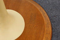 Vintage Mid-century Knoll Saarinen Tulip Walnut End or Side Table 16" Dia x 20"h