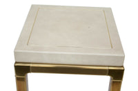 Ming Style Brass and Ivory End Table by Mastercraft