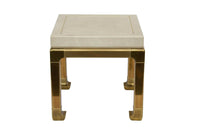 Ming Style Brass and Ivory End Table by Mastercraft