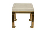 Ming Style Brass and Ivory End Table by Mastercraft