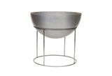Large Spun Aluminum 2 Piece Planter by Hugh Acton 20 in Dia