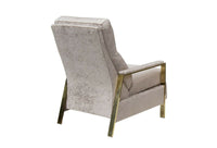 Milo Baughman Style Brass Frame Recliner by Bradington Young
