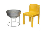 Large Spun Aluminum 2 Piece Planter by Hugh Acton 20 in Dia