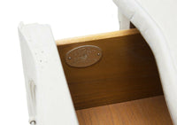French Provincial White 2 Drawer Nightstand or Chest Dresser by Baker Furniture