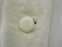 Mod Cream Lightweight Lined Wool Coat with Large Buttons Size S A-Line