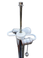 Cylindrical Hollywood Regency Chrome Floor Lamp