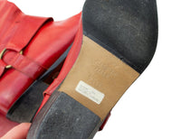 Vintage Italian Made Red Leather Harness Boots by Marc Alpert Maria Pia Sz 7.5