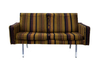Angular Midcentury Modern 1970s Loveseat by Wolverine Furniture, 55"W