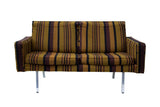 Angular Midcentury Modern 1970s Loveseat by Wolverine Furniture, 55"W